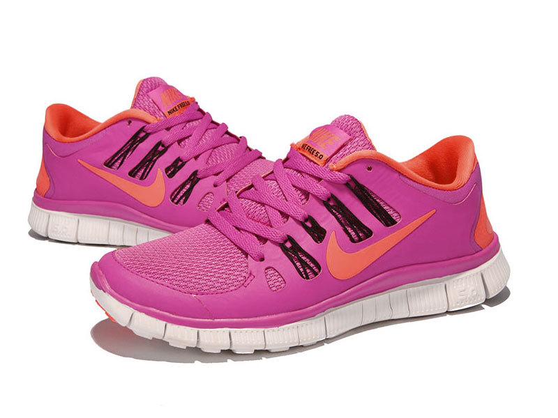 Hot Nike Free5.0 Women Shoes Tomato/Fuchsia